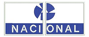 Patch Bordado Marcas Banco Nacional Frente Dividido 34x14cm