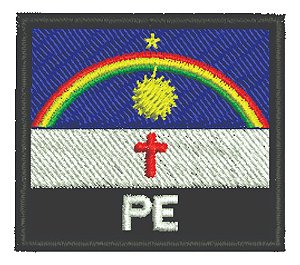 Patch Bordado Bandeiras Bandeira Pernambuco 4,5xx5cm 4,5x5cm
