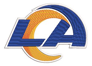 Patch Bordado Esportes Nfl Los Angeles Rams 8x8cm