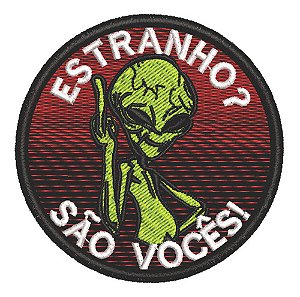 Patch Bordado Aliens Estranho São Vocês 7x7cm
