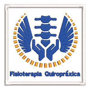 Patch Bordado Profissões Fisioterapia Quiropraxica 8x8cm