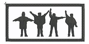 Patch Bordado Música Beatles Help 9x4,3cm