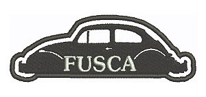Patch Bordado Carros Fusca Silueta 12x4,3cm