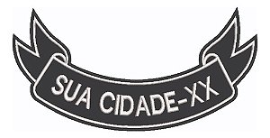 Patch Bordado Faixas Faixa Moto Clube Modelo 01 Inferior 3x1,5cm