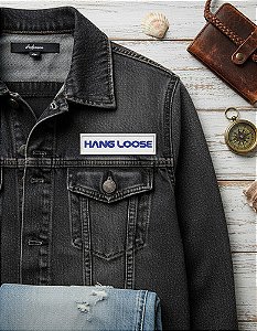 Patch Bordado Diversos Hang Loose 9x2,5cm