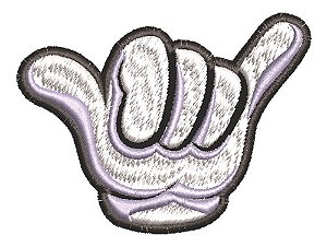 Patch Bordado Diversos Hang Loose 8x6cm