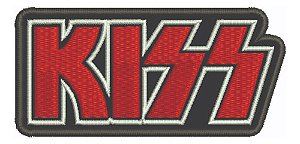 Patch Bordado Música Kiss Tarjeta 10x4,7cm