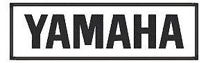 Patch Bordado Motos Faixa Yamaha Fundo 33x10cm