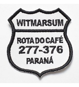 Patch Bordado Placas Witmarsum Rota Do Cafe 5,6x6cm