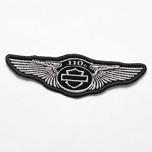 Patch Bordado Harley Davidson 110 Anos 10x3cm