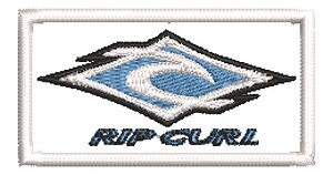 Patch Bordado Marcas Rip Curl 6x3cm