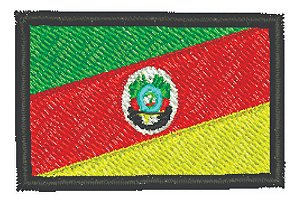 Patch Bordado Bandeiras Bandeira Rio Grande Do Sul 6x4cm
