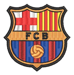 Patch Bordado Esportes Barcelona F C 7x7cm