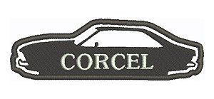 Patch Bordado Carros Corcel Silueta 10x3,1cm