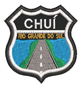 Patch Bordado Placas Rota Br 471 Chui Rio Grd Do Sul 5,6x6cm