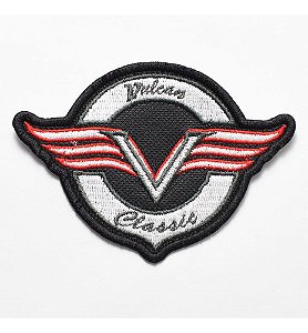 Patch Bordado Motos Kawasaki Vulcan Logo 9x6,4cm