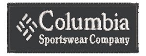 Patch Bordado Marcas Columbia 10x3cm