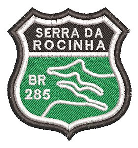 Patch Bordado Placas Serra Da Rocinha Br 285 6x6cm