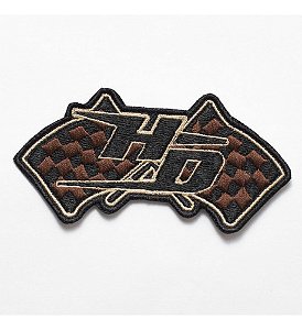 Patch Bordado Harley Davidson Bandeira Marron 10x5cm