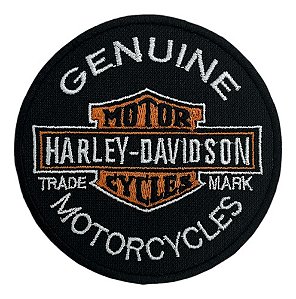 Patch Bordado Harley Davidson Genuine Motorcy 8x8cm