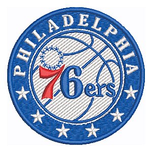 Patch Bordado Esportes Nba Philadelphia 76ers 8x8cm