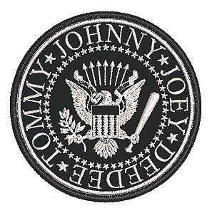 Patch Bordado Música Ramones Logo 7x7cm