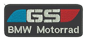 Patch Bordado Bmw Gs Tarja 10x4,2cm