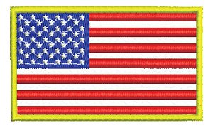 Patch Bordado Top Gun Usa Flag 8x4,7cm
