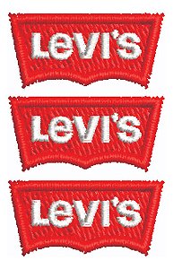 Patch Bordado Marcas Kit 3 Lewis Logo 2,5x1,1cm