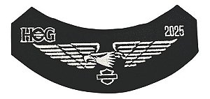 Patch Bordado Harley Davidson Hog 2025 Harley Davidson Anual 14,4x7cm