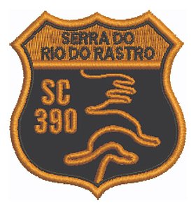 Patch Bordado Placas Rio Do Rastro Sc390 5,6x6cm