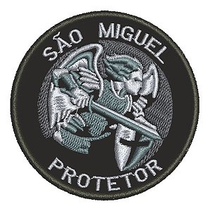 Patch Bordado Religiosos Sao Miguel Protetor 7x7cm