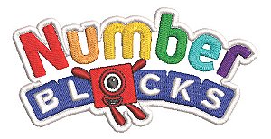 Patch Bordado Cartoons Numbers Block 12x6cm