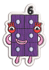 Patch Bordado Cartoons Numbers Block 6 5x7cm