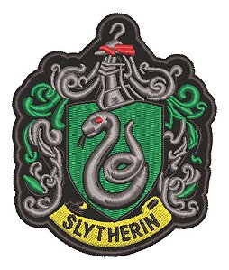 Patch Bordado Cartoons Slyterin Sonserina 8,4x10cm