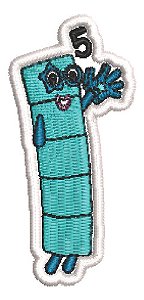 Patch Bordado Cartoons Numbers Block 5 3,3x7cm