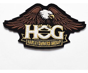 Patch Bordado Harley Davidson Aguia Hog 12,7x7,3cm