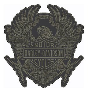 Patch Bordado Harley Davidson Aguia Legendary 28x30cm