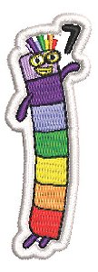 Patch Bordado Cartoons Numbers Block 7 2,5x7cm