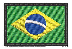 Patch Bordado Bandeiras Bandeira Brasil 4,5x3cm