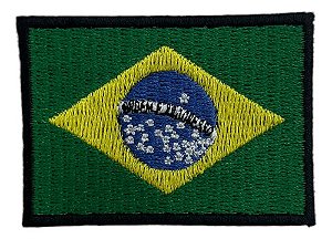 Patch Bordado Bandeiras Bandeira Brasil 6x4cm