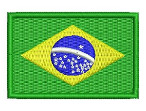 Patch Bordado Fórmula 1 Bandeira Do Brasil C 7x5cm