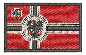 Patch Bordado Bandeiras Bandeira Alemanha Imperio 8x5cm
