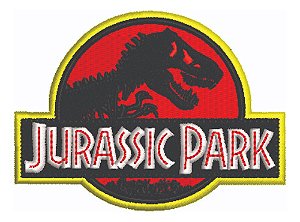 Patch Bordado Cartoons Jurassic Park 9x6,6cm