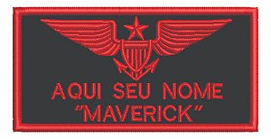 Patch Bordado Top Gun Identificação Pete Mitchel 10x5cm