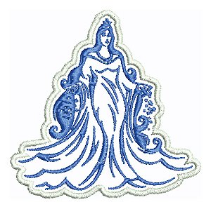 Patch Bordado Religiosos Iemanja 7x7cm