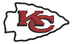 Patch Bordado Esportes Nfl Kansas City Chief 8x5cm