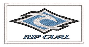 Patch Bordado Marcas Rip Curl 10x5,2cm