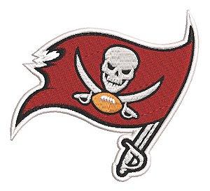 Patch Bordado Esportes Nfl Tampa Bay Buccaneers 8x8cm