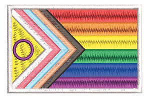 Patch Bordado Bandeiras Lgbt Bandeira Nova 8x5cm